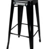 Black High Gloss Steelix Tolix Style Metal Barstool BTMB-AX-T