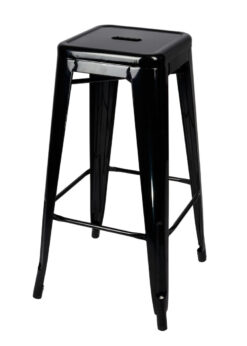 Black High Gloss Steelix Tolix Style Metal Barstool BTMB-AX-T