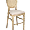 Louis Pop Barstool with Rattan Back by Chivari BLPWANTIQ-FR-ZG-T