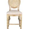 Louis Pop Barstool with Rattan Back by Chivari BLPWANTIQ-FR-ZG-T