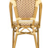 Maroon and Beige Armless, French Bistro Patio Dining Chair CBPBM-AX-T