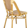 Maroon and Beige Armless, French Bistro Patio Dining Chair CBPBM-AX-T