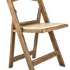 Natural Resin WoodGrain Folding Chair with Tan Cushion CFRNB-I-AX-T