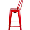 Red Hi Gloss Steelix Tolix Style Metal Barstool with Back BTBMR-AX-T