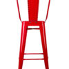 Red Hi Gloss Steelix Tolix Style Metal Barstool with Back BTBMR-AX-T