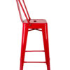 Red Hi Gloss Steelix Tolix Style Metal Barstool with Back BTBMR-AX-T