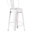 White Hi Gloss Steelix Tolix Metal Barstool with Back BTBMW-AX-T