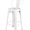 White Hi Gloss Steelix Tolix Metal Barstool with Back BTBMW-AX-T