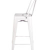 White Hi Gloss Steelix Tolix Metal Barstool with Back BTBMW-AX-T