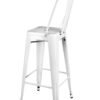 White Hi Gloss Steelix Tolix Metal Barstool with Back BTBMW-AX-T