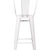 White Hi Gloss Steelix Tolix Metal Barstool with Back BTBMW-AX-T