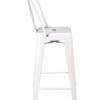 White Hi Gloss Steelix Tolix Metal Barstool with Back BTBMW-AX-T