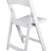 White SuperResin Folding Chair with Stainless Steel Hardware by Chivari, Maximum 800 lbs. Static Weight Capacity CFRWS-AX-T