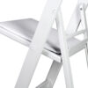 White SuperResin Folding Chair with Stainless Steel Hardware by Chivari, Maximum 800 lbs. Static Weight Capacity CFRWS-AX-T