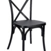 Black ToughResin Cross Back Chair CXRB-AX-T