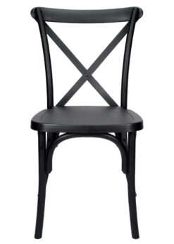 Black ToughResin Cross Back Chair CXRB-AX-T