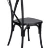 Black ToughResin Cross Back Chair CXRB-AX-T