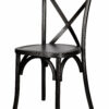 Black ToughWood Cross Back Chair by Chivari CXWB-AX-T