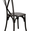 Black ToughWood Cross Back Chair by Chivari CXWB-AX-T