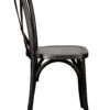 Black ToughWood Cross Back Chair by Chivari CXWB-AX-T