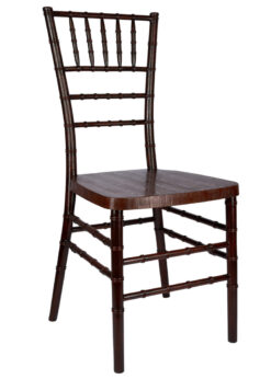 Fruitwood with Brushed WoodGrain Resin Steel Skeleton Chiavari Chair CCRFB-STEEL-AX-T