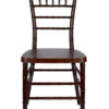 Fruitwood with Brushed WoodGrain Resin Steel Skeleton Chiavari Chair CCRFB-STEEL-AX-T