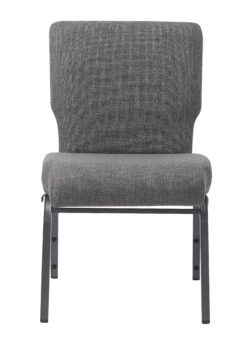 Gray Fabric, Silver Vein Steel Frame, 20.5″ Wide Church Chair by Chivari CH20FGRSV-ZF-T