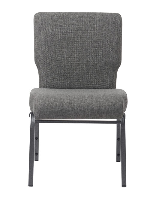 Gray Fabric, Silver Vein Steel Frame, 20.5″ Wide Church Chair by Chivari CH20FGRSV-ZF-T