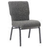 Gray Fabric, Silver Vein Steel Frame, 20.5″ Wide Church Chair by Chivari CH20FGRSV-ZF-T