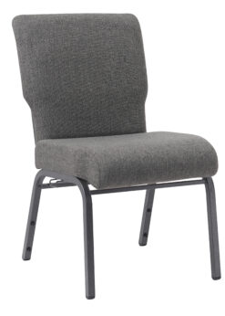 Gray Fabric, Silver Vein Steel Frame, 20.5″ Wide Church Chair by Chivari CH20FGRSV-ZF-T