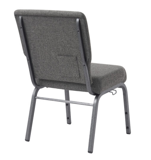 Gray Fabric, Silver Vein Steel Frame, 20.5″ Wide Church Chair by Chivari CH20FGRSV-ZF-T