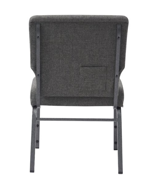 Gray Fabric, Silver Vein Steel Frame, 20.5″ Wide Church Chair by Chivari CH20FGRSV-ZF-T