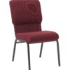 Maroon Fabric, Gold Vein Steel Frame, 20.5″ Wide Church Chair Cut Away Back by Chivari CH20MGV-ZF-T