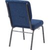 Indigo Fabric, Silver Vein Steel Frame, 20.5″ Wide Church Chair by Chivari,