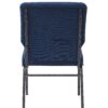 Indigo Fabric, Silver Vein Steel Frame, 20.5″ Wide Church Chair by Chivari,