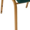 Green Fabric on Gold Frame, 20.5″ Wide Seat , 4″ Thick Seat with Cut Away Back Church Chair CH20GNG-ZF-T