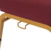 Maroon Fabric, Gold Steel Frame, 20.5″ Wide Church Chair by Chivari CH20MG-ZF-T