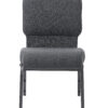 Dark Gray Fabric, Silver Vein Steel Frame, 20.5″ Wide Church Chair by Chivari CH20DGRSV-ZF-T