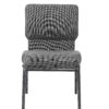 Black Fabric, Black Steel Frame, 20.5″ Wide Church Chair by Chivari CH20FBB-ZF-T