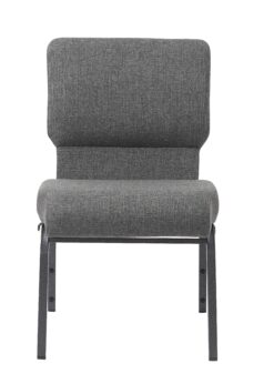 Black Fabric, Black Steel Frame, 20.5″ Wide Church Chair by Chivari CH20FBB-ZF-T