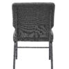 Black Fabric, Black Steel Frame, 20.5″ Wide Church Chair by Chivari CH20FBB-ZF-T