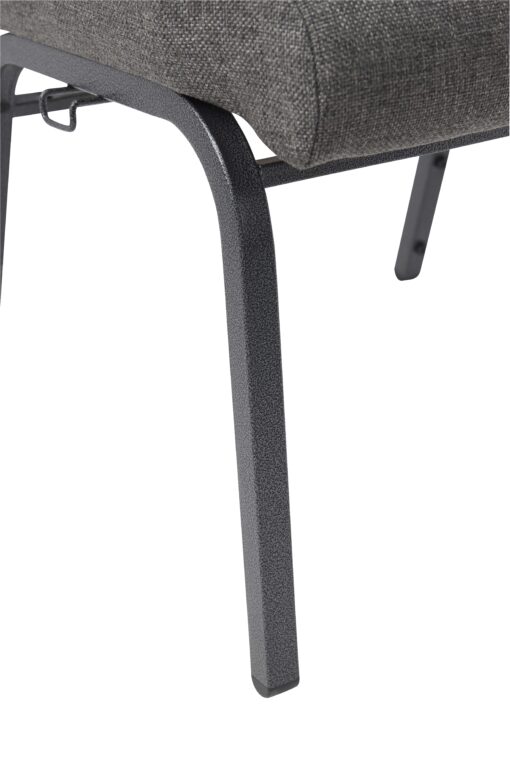 Black Fabric, Black Steel Frame, 20.5″ Wide Church Chair by Chivari CH20FBB-ZF-T