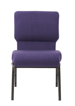 Purple Fabric, Gold Vein Steel Frame, 20.5″ Wide Church Chair by Chivari CH20PUGV-ZF-T