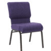 Purple Fabric, Gold Vein Steel Frame, 20.5″ Wide Church Chair by Chivari CH20PUGV-ZF-T