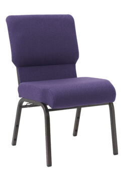 Purple Fabric, Gold Vein Steel Frame, 20.5″ Wide Church Chair by Chivari CH20PUGV-ZF-T