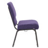 Purple Fabric, Gold Vein Steel Frame, 20.5″ Wide Church Chair by Chivari CH20PUGV-ZF-T