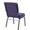 Purple Fabric, Gold Vein Steel Frame, 20.5″ Wide Church Chair by Chivari CH20PUGV-ZF-T