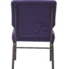 Purple Fabric, Gold Vein Steel Frame, 20.5″ Wide Church Chair by Chivari CH20PUGV-ZF-T