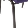 Purple Fabric, Gold Vein Steel Frame, 20.5″ Wide Church Chair by Chivari CH20PUGV-ZF-T