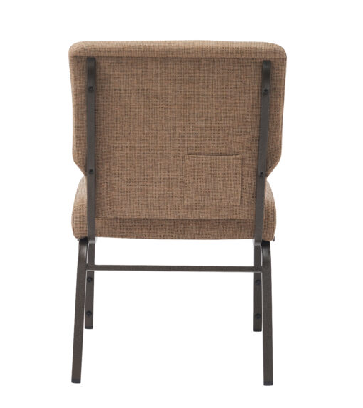 Tan Fabric, Gold Vein Steel Frame, 20.5″ Wide Church Chair by Chivari CH20TGV-ZF-T